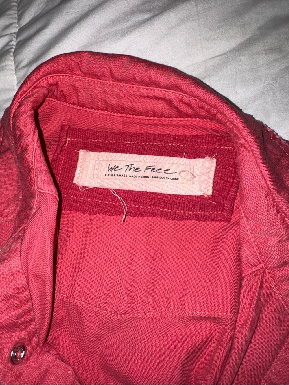 We The Free Coral-Pink Button Down Shirt